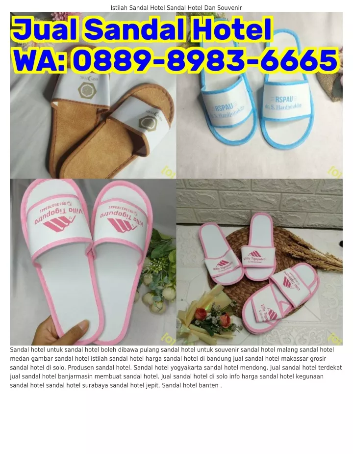 istilah sandal hotel sandal hotel dan souvenir