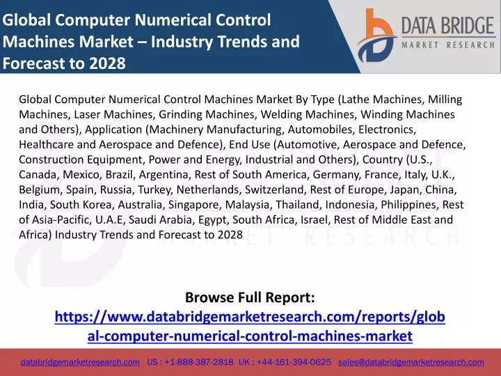 global computer numerical control machines market