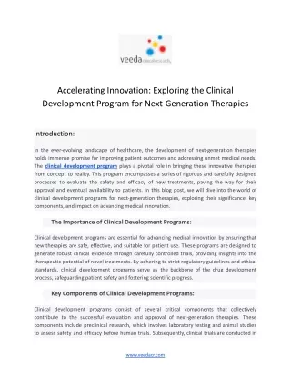 accelerating innovation exploring the clinical
