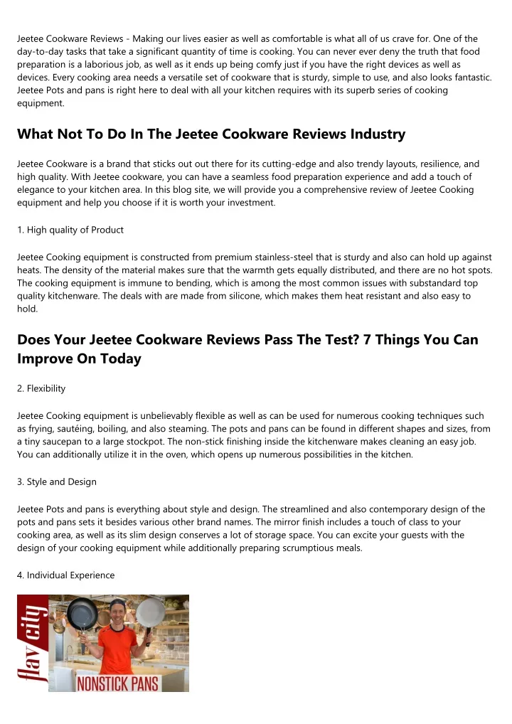 jeetee cookware reviews making our lives easier