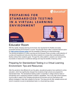 Preparing for Standardized Testing in a Virtual Learning Environment_ Tips and Resources for High School Students
