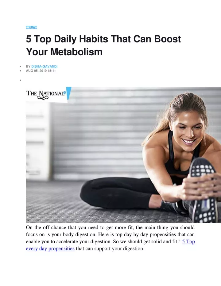 health 5 top daily habits that can boost your