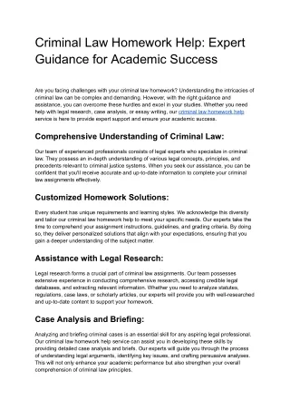 Criminal Law Homework Help_ Expert Guidance for Academic Success