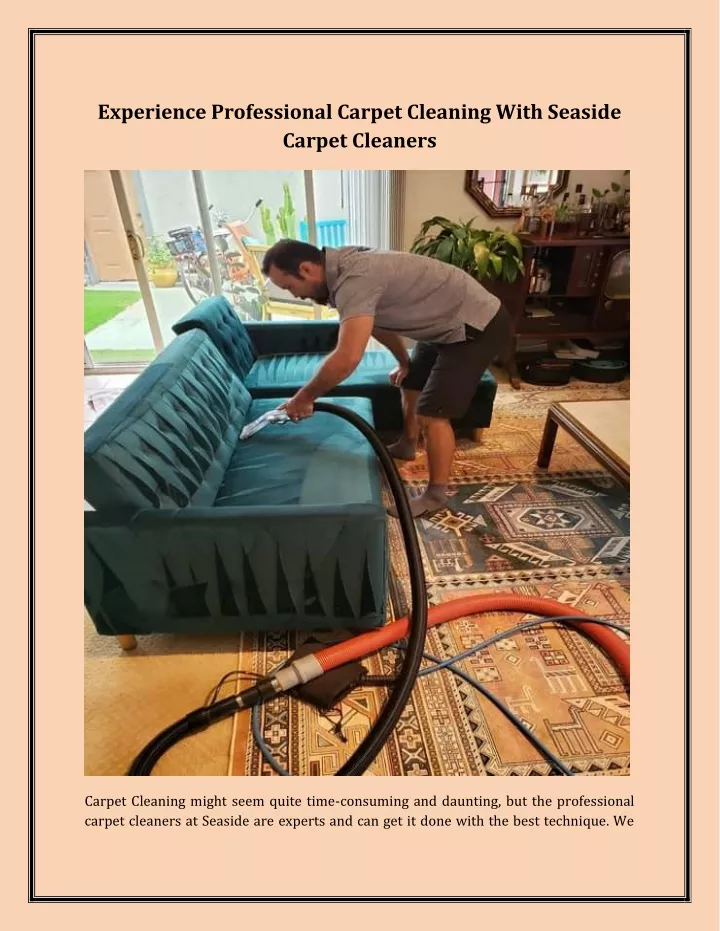 experience professional carpet cleaning with