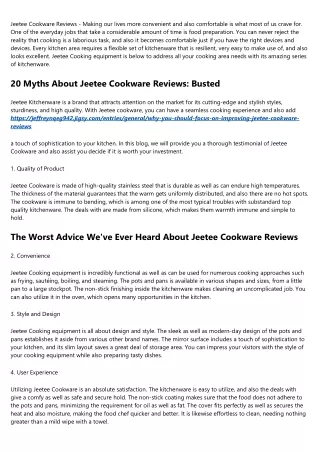 How Successful People Make The Most Of Their Jeetee Cookware Reviews