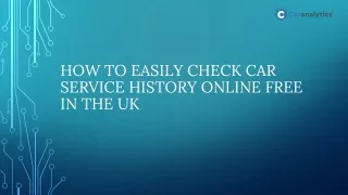 how to easily check car service history online free in the uk