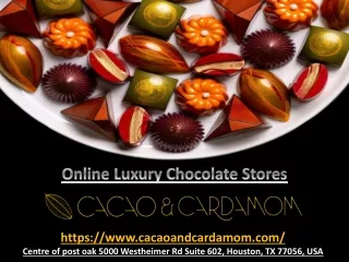 Gourmet Chocolate Houston- Cacao and Cardamom
