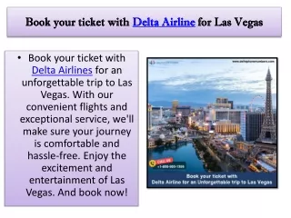 book your ticket with delta airline for las vegas