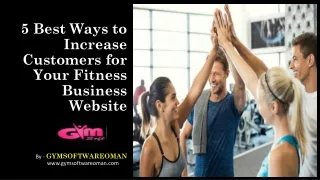 5 Best Ways to Increase Customers for Your Fitness Business Website 2023
