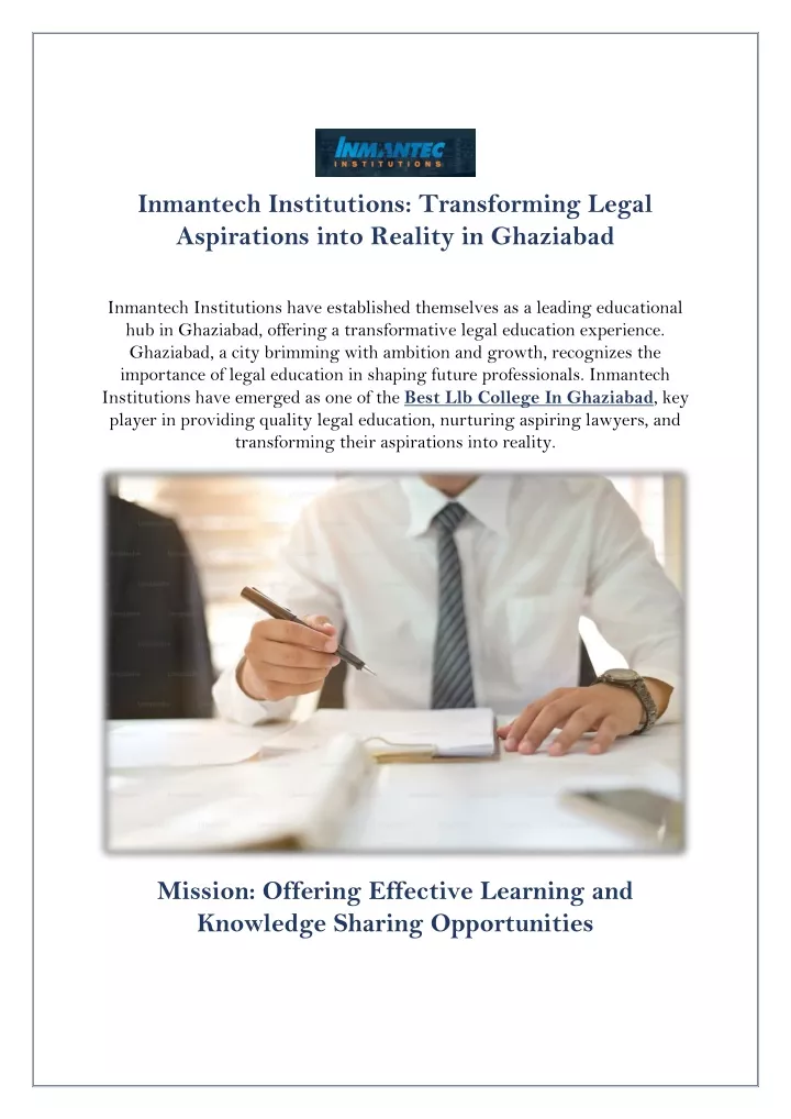 inmantech institutions transforming legal