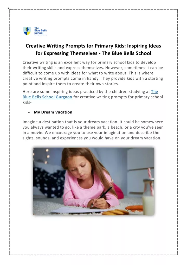 creative writing prompts for primary kids