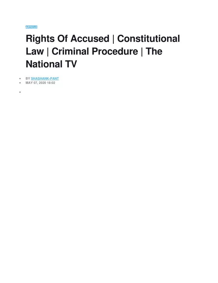 article rights of accused constitutional