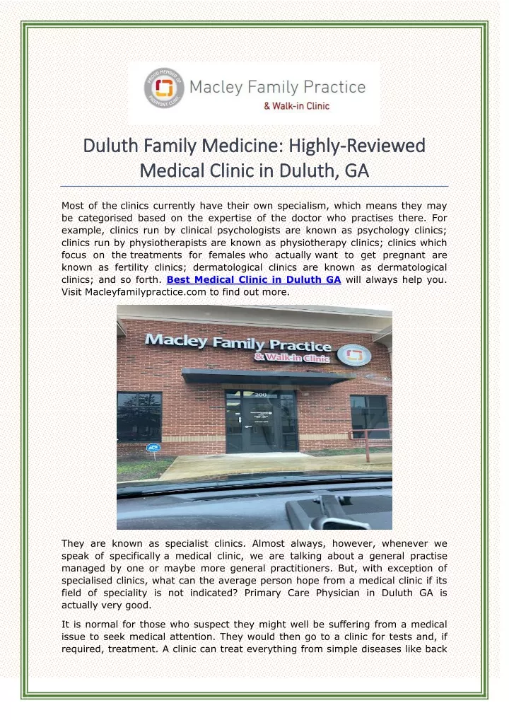 duluth family medicine highly duluth family