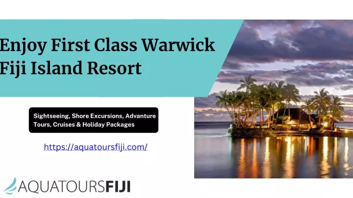 enjoy first class warwick fiji island resort