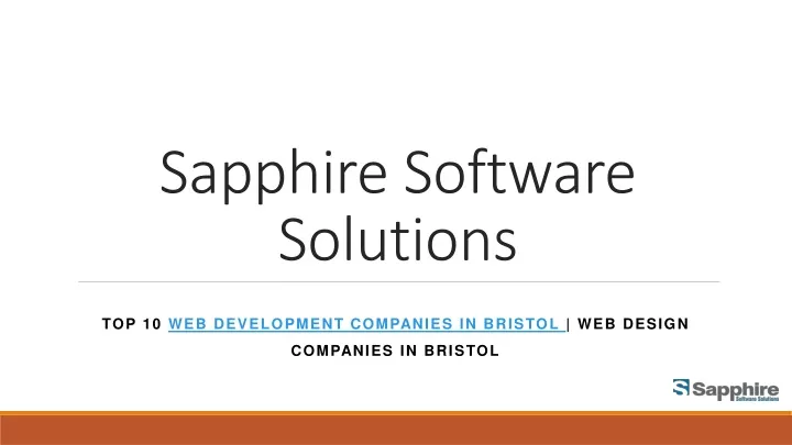 sapphire software solutions