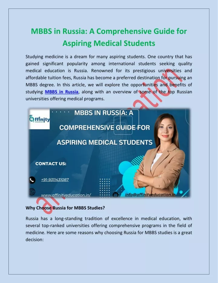 mbbs in russia a comprehensive guide for aspiring