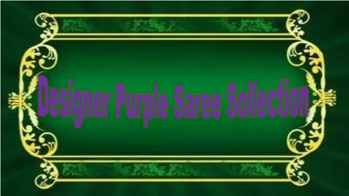 designer purple saree sollection