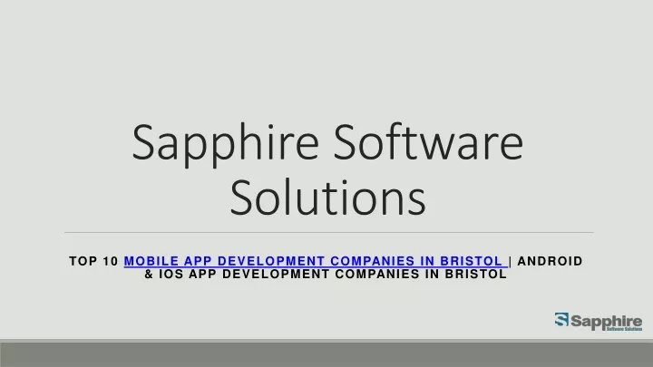 sapphire software solutions