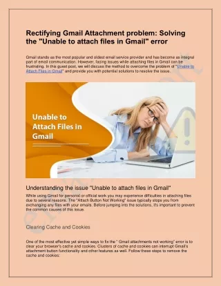 Rectifying Gmail Attachment problem