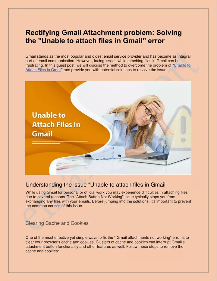rectifying gmail attachment problem solving