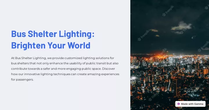 bus shelter lighting brighten your world