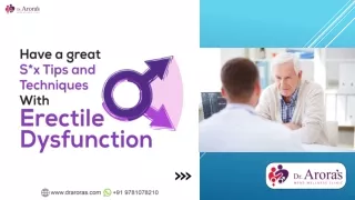 Tips for Great Sex with Erectile Dysfunction