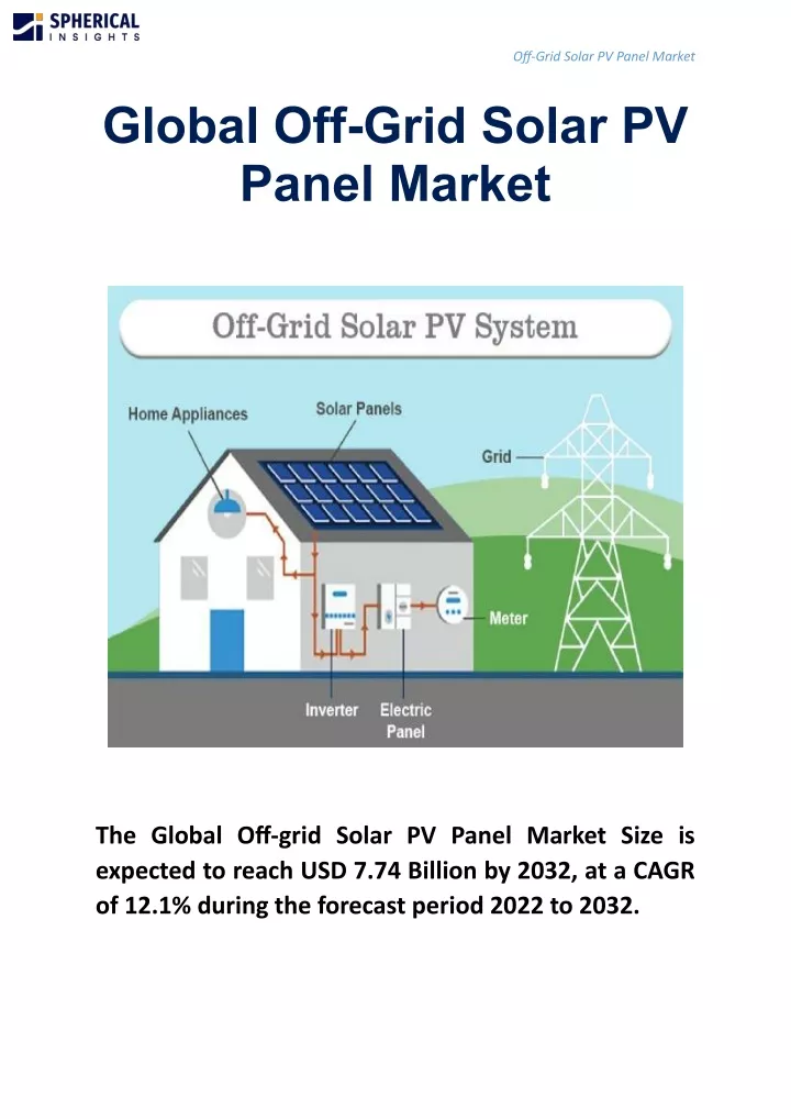 off grid solar pv panel market