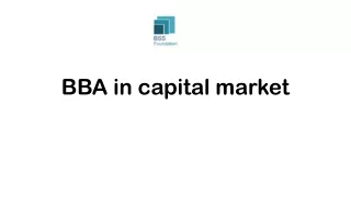 BBA in capital market
