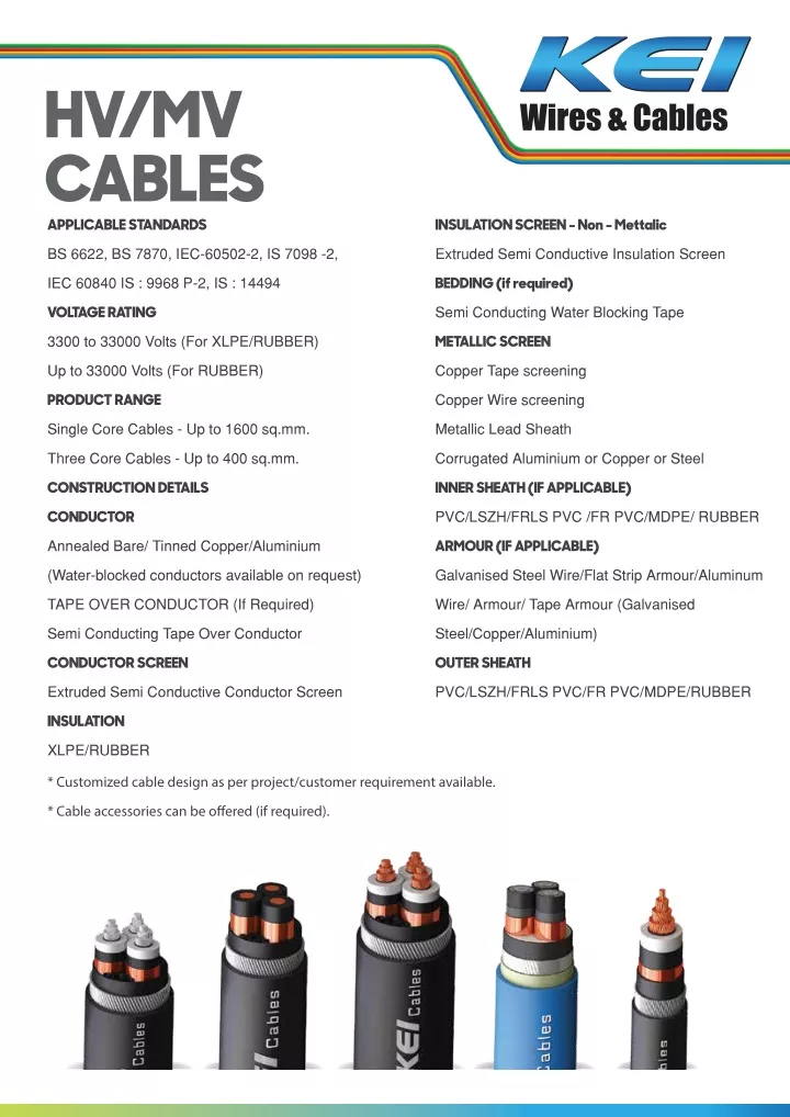 hv mv cables