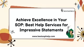 achieve excellence in your sop best help services