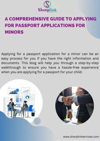 A Comprehensive Guide to Applying for Passport Applications for Minors