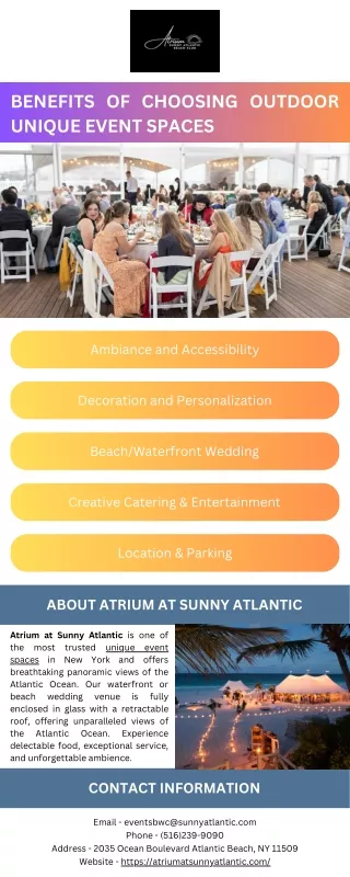 benefits of choosing outdoor unique event spaces