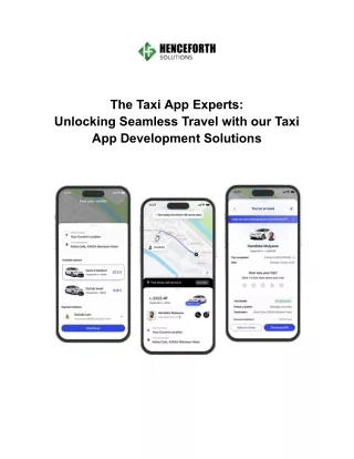 Taxi App Development Company: Henceforth Solutions