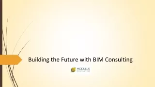 Building the Future with BIM Consulting