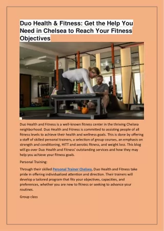 duo health fitness get the help you need