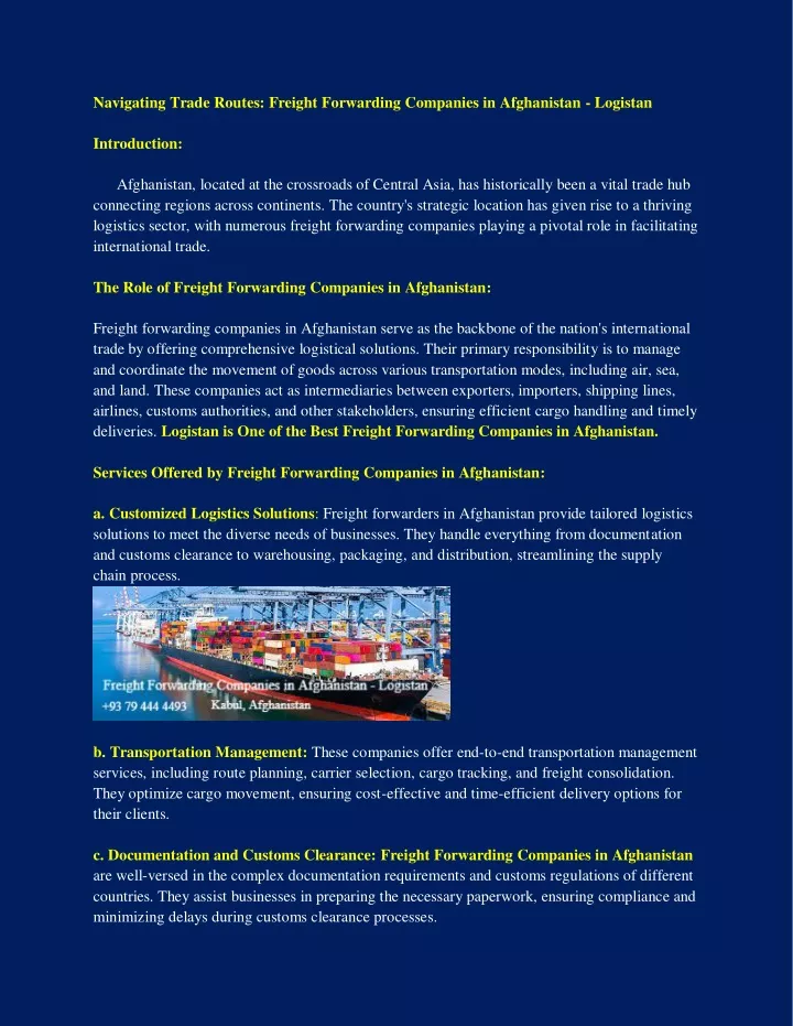 navigating trade routes freight forwarding