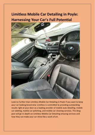 limitless mobile car detailing in poyle