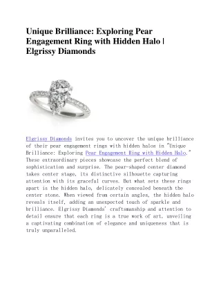 Engagement Ring with Hidden Halo | Elgrissy Diamonds
