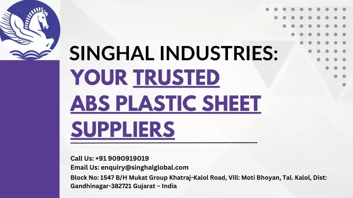 singhal industries your trusted abs plastic sheet