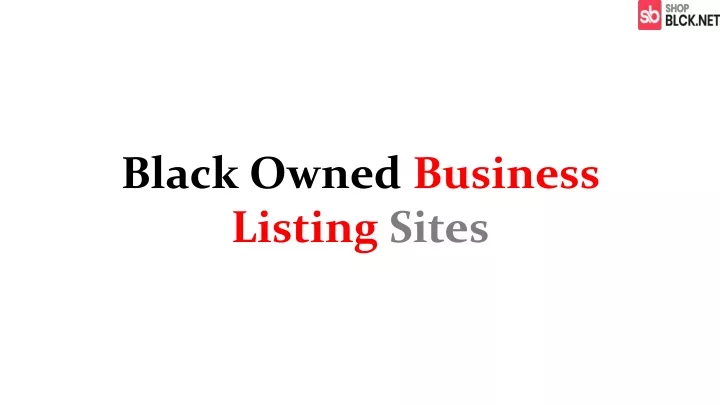 black owned business listing sites