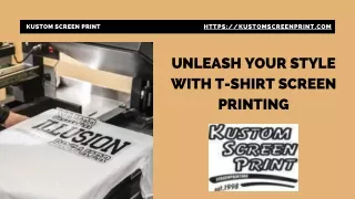 Unleash Your Style with T-Shirt Screen Printing
