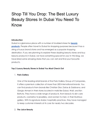 Shop Till You Drop_ The Best Luxury Beauty Stores In Dubai You Need To Know