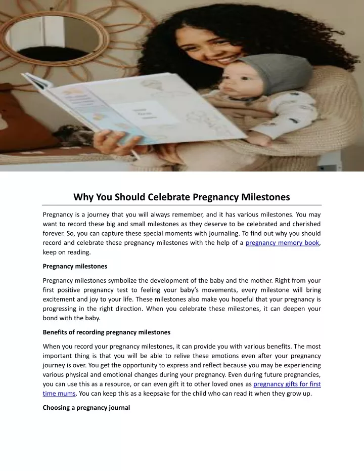 why you should celebrate pregnancy milestones