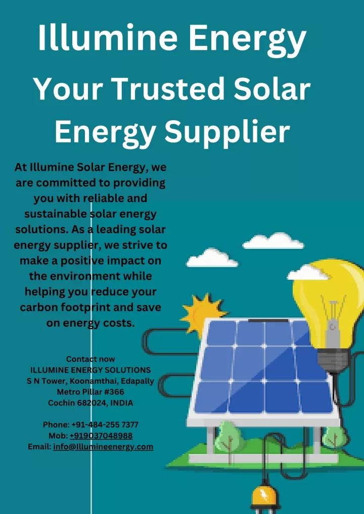 illumine energy your trusted solar energy supplier