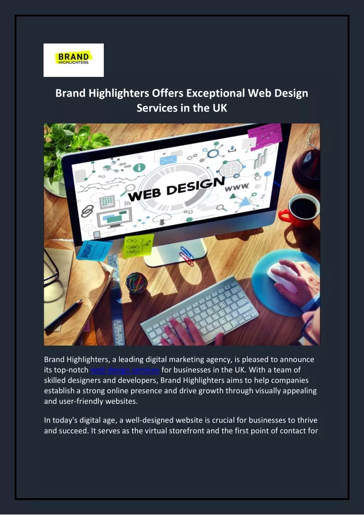 brand highlighters offers exceptional web design