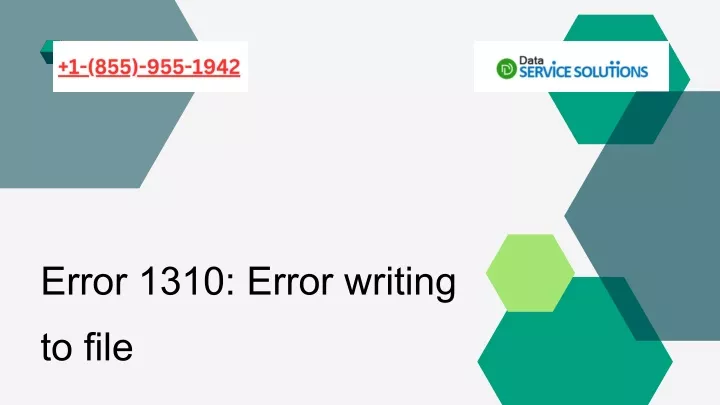 error 1310 error writing
