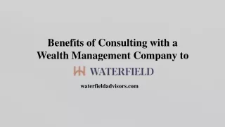benefits of consulting with a wealth management