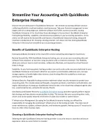 Streamline Your Accounting with QuickBooks Enterprise Hosting - slide 1