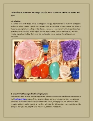 Buy Healing Crystals Stone