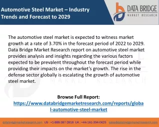 Global Automotive Steel Market
